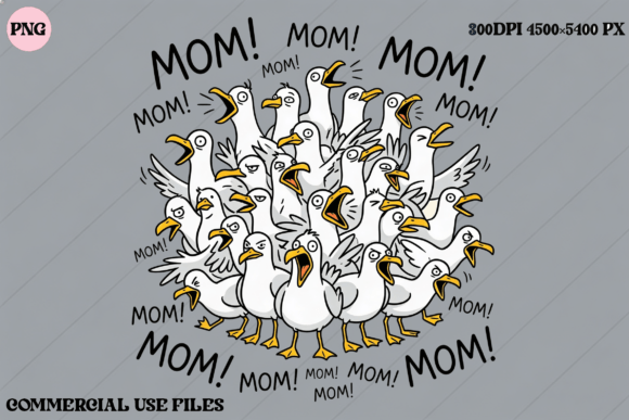 Download Funny Mom Seagulls Calling Mom PNG - Funny Collection