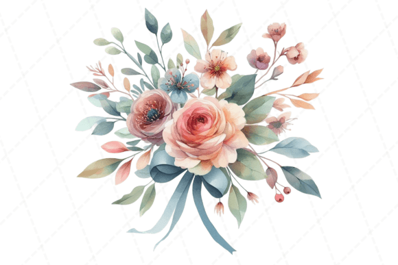 Download Watercolor Clipart of Flowers and Leaves - Watercolor Collection