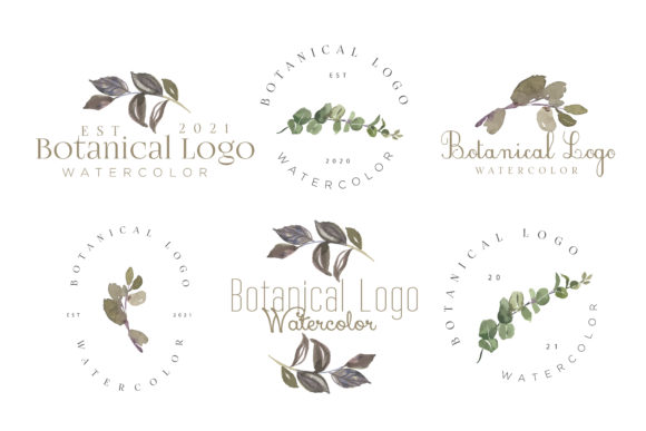 Download Watercolor Botanical Logo Kit Pack - Watercolor Collection