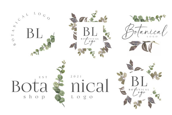 Download Watercolor Botanical Logo Kit Pack - Watercolor Collection