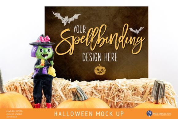 Download Halloween Mock Up, Witch Styled Stock, 2 Options Hi-res&nbsp; - Premium Resources