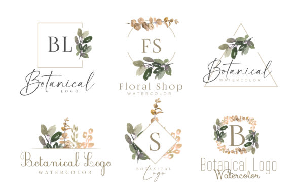 Download Watercolor Botanical Logo Kit Pack - Watercolor Collection