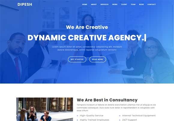 Download Dipesh - Creative Agency HTML Template - Premium Bundle